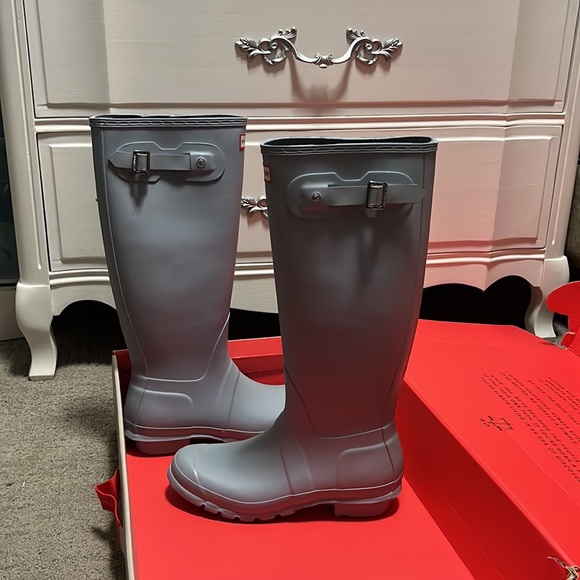 Hunter Women's Original Tall Rain Boots Size 9 Porcelain Blue - Picture 3 of 7